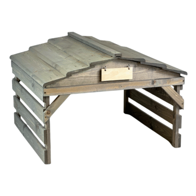 Wood planks and building materials displayed in outlet store