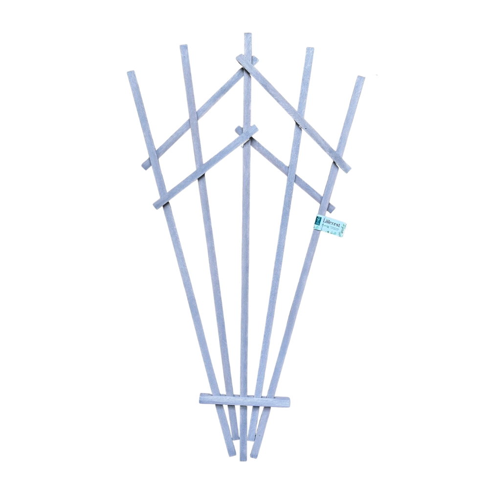 Small grey fan shaped decorative wood element